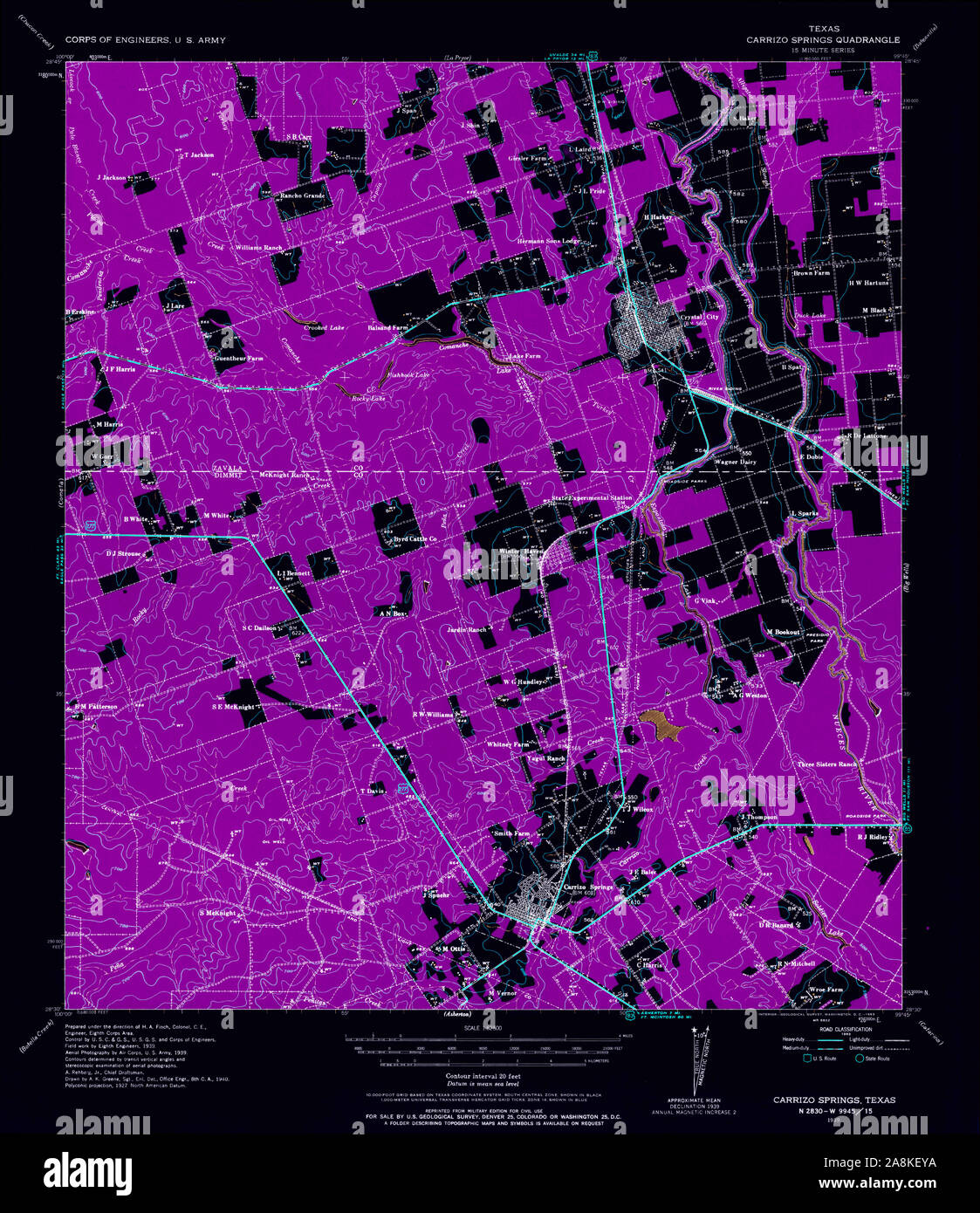 Map of carrizo springs texas hires stock photography and images Alamy