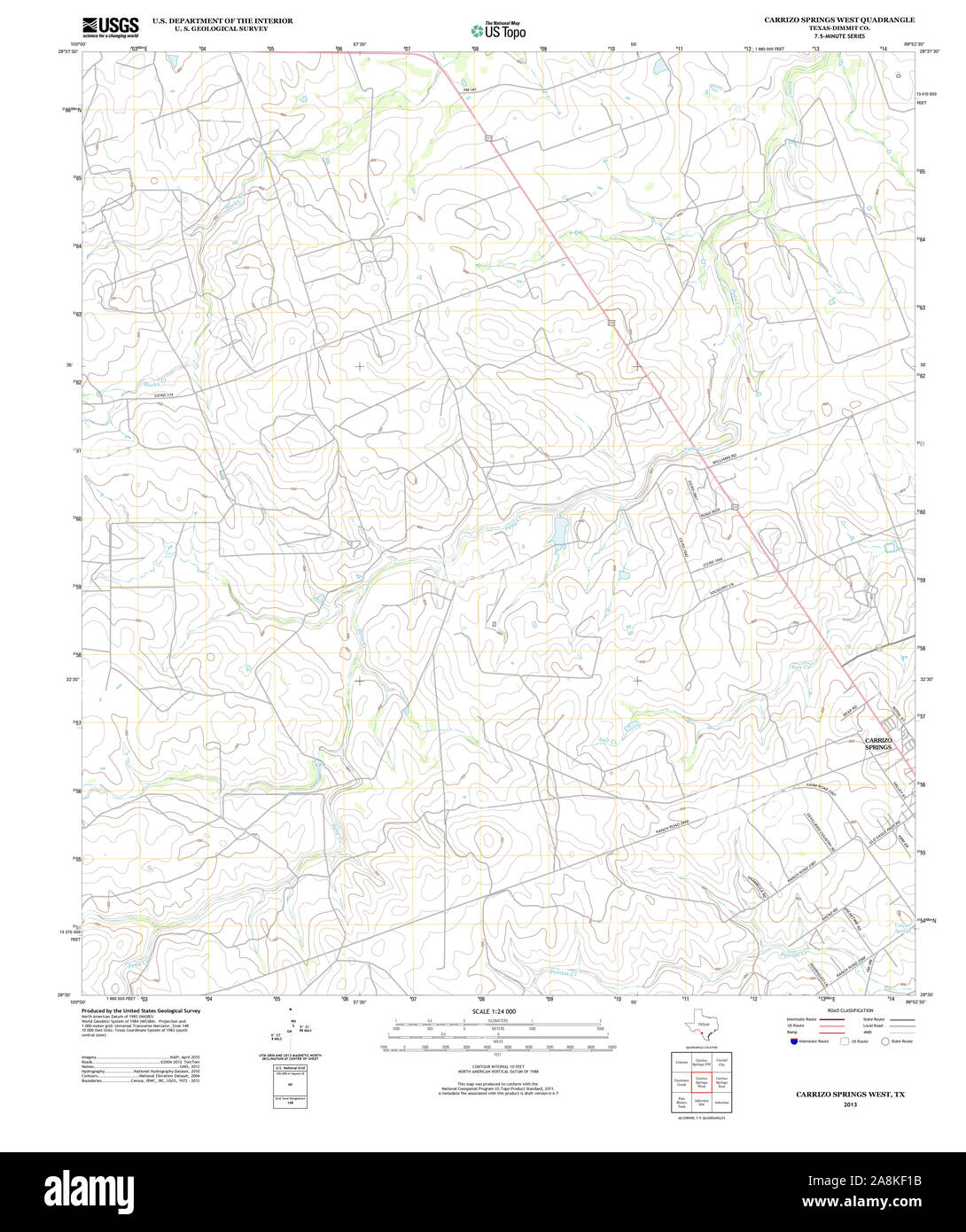 Map of carrizo springs texas hires stock photography and images Alamy