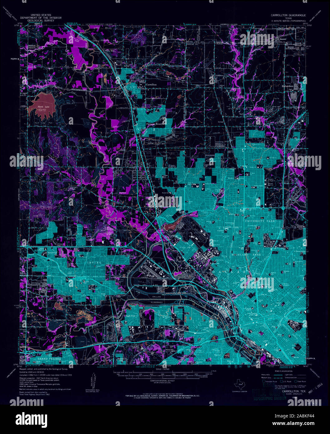 Carrollton tx map hi-res stock photography and images - Alamy