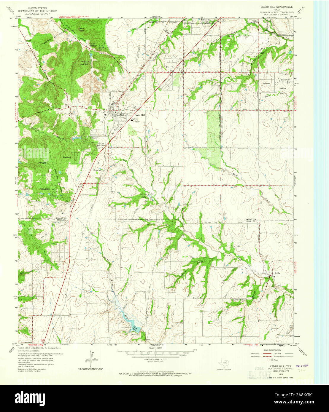 Map of cedar hill hires stock photography and images Alamy