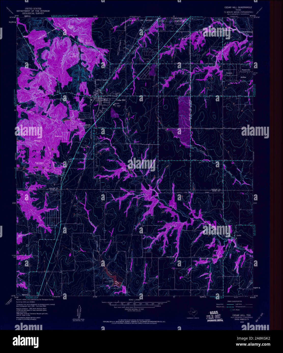 Cedar hill map hires stock photography and images Alamy