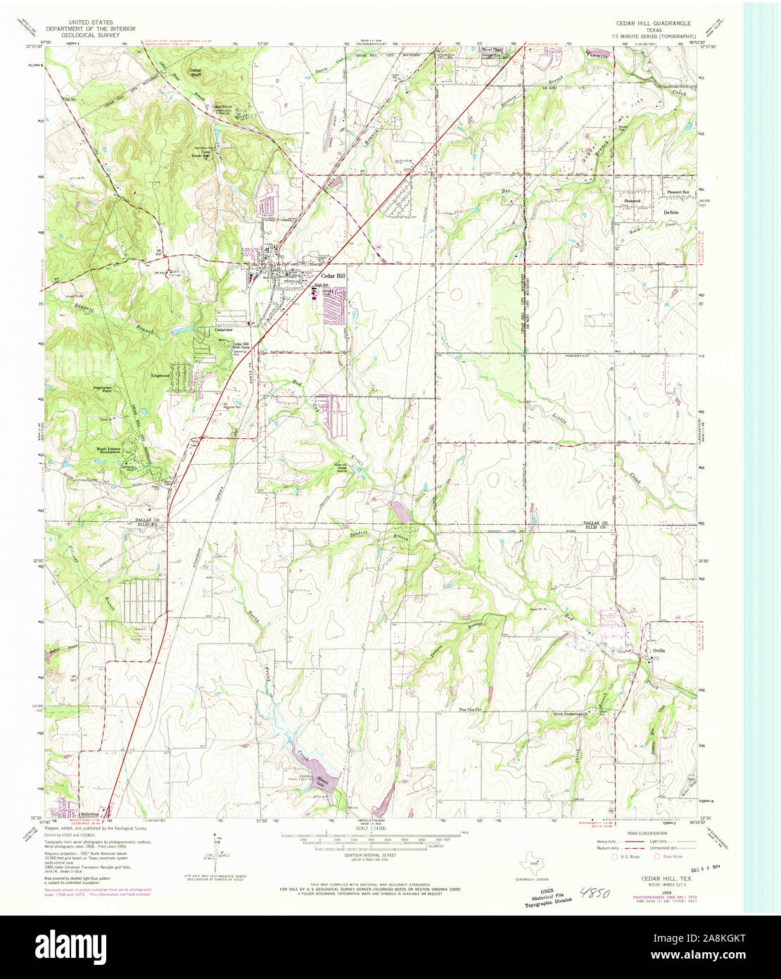 Map of cedar hill hires stock photography and images Alamy
