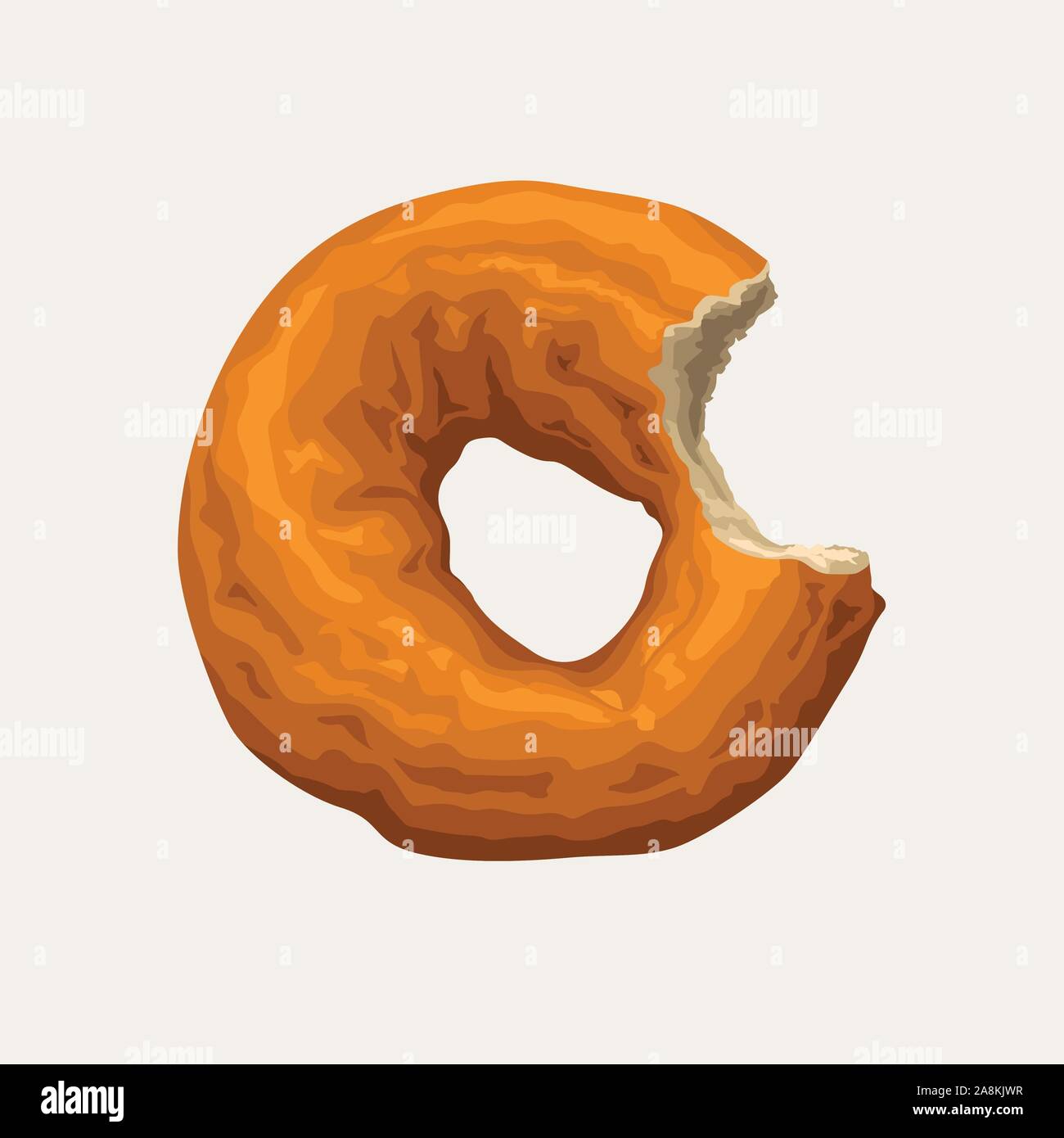 realistic donut isolated on white Stock Vector