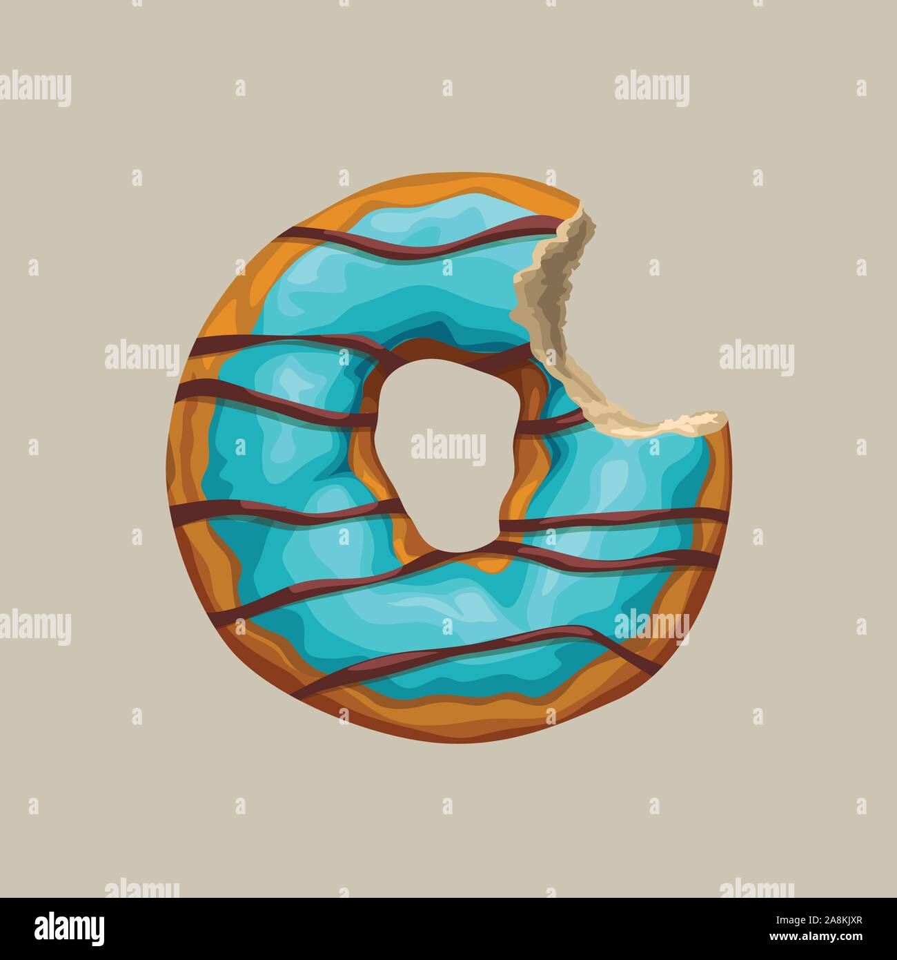 Blue donut icing on Stock Vector Images - Alamy