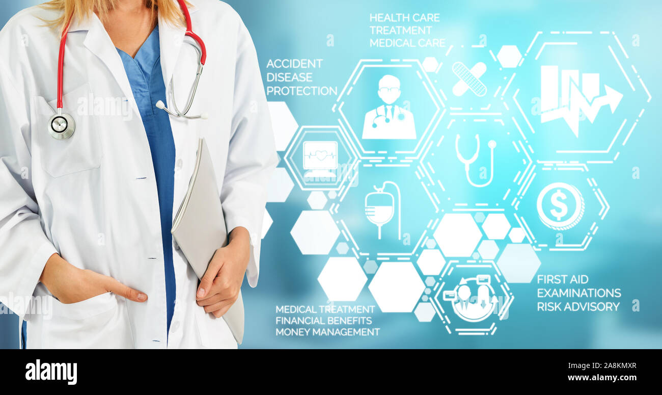 Medical Healthcare Concept Doctor In Hospital With Digital
