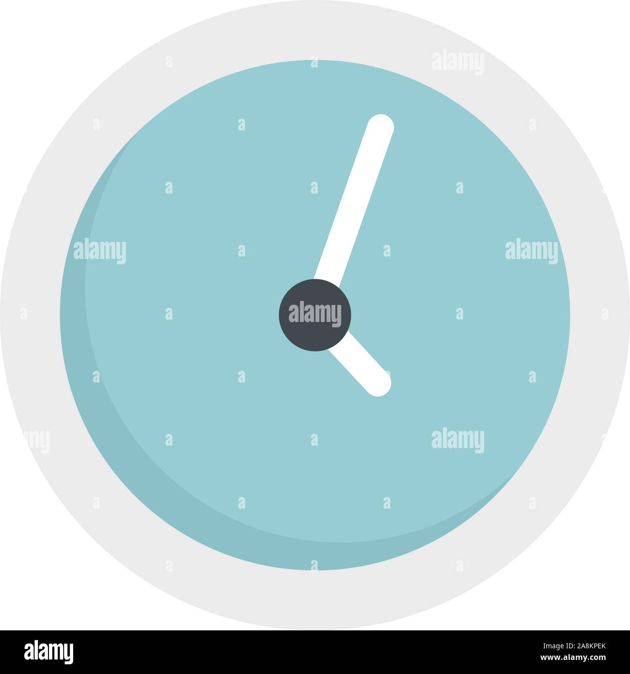 Wall clock icon. Flat illustration of wall clock vector icon for web ...