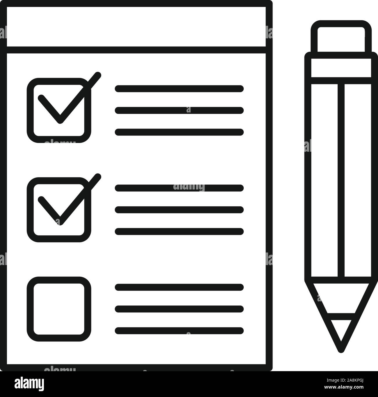 Finance checklist icon. Outline finance checklist vector icon for web ...