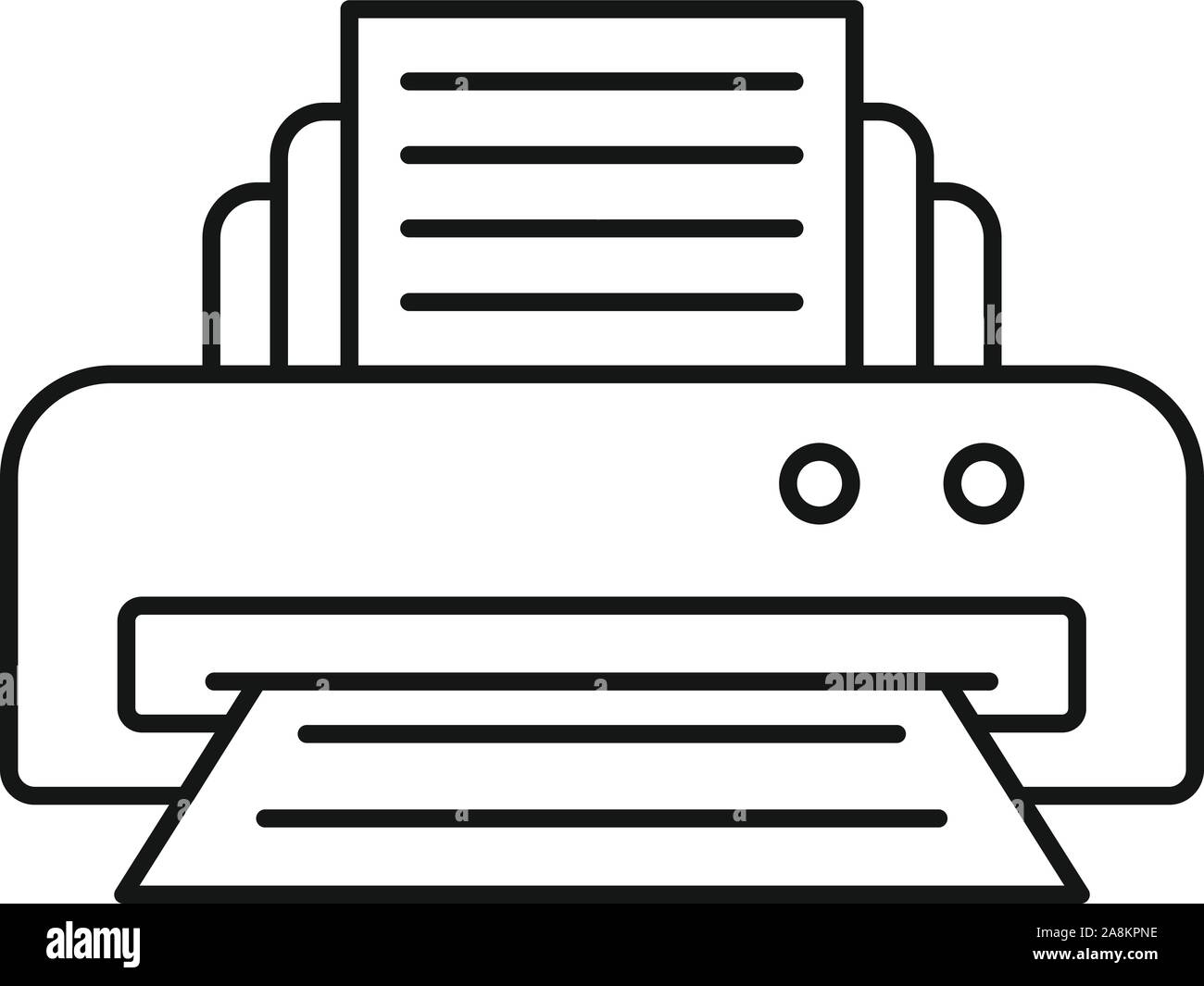 Office printer icon. Outline office printer vector icon for web design ...