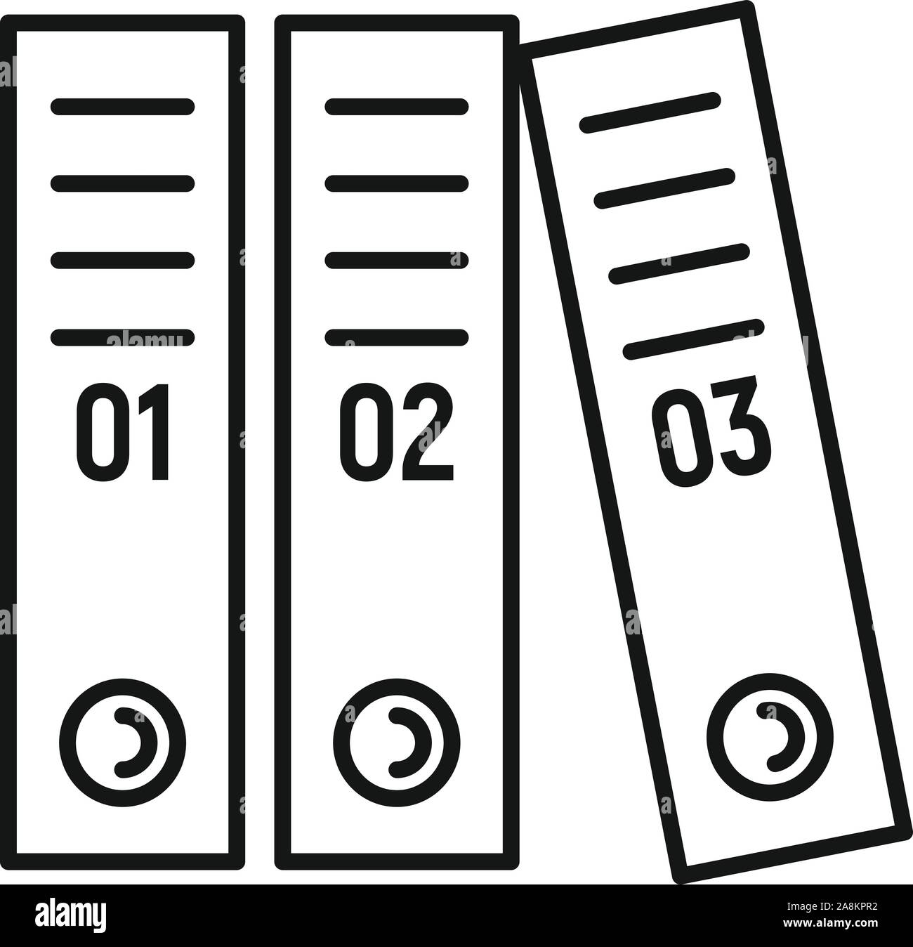 Office folder icon. Outline office folder vector icon for web design ...