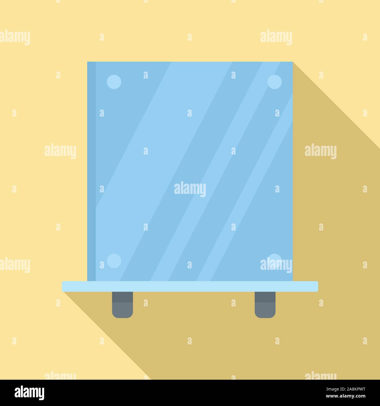 Dressing room mirror icon. Flat illustration of dressing room mirror