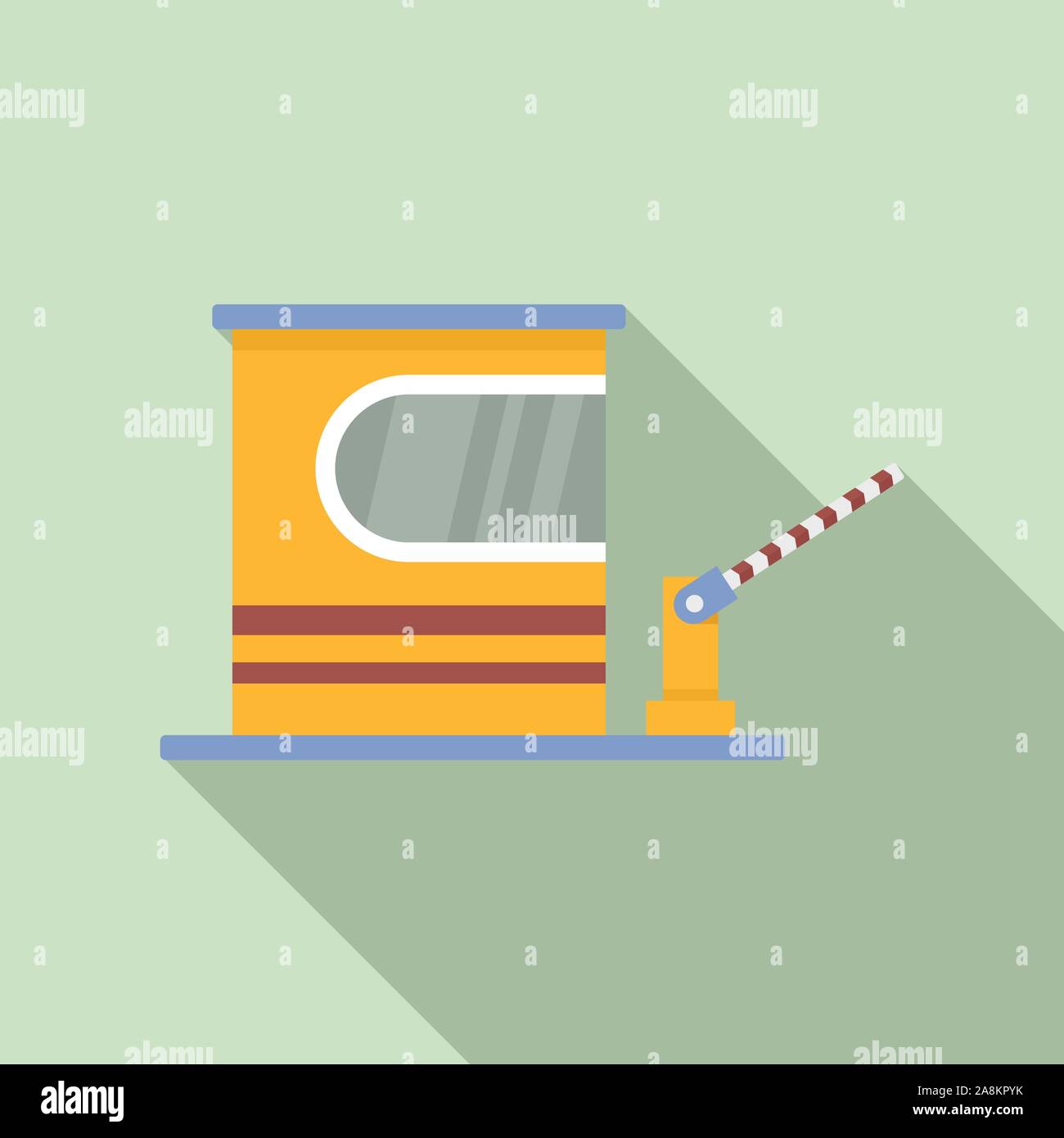 Toll road barrier icon. Flat illustration of toll road barrier vector ...