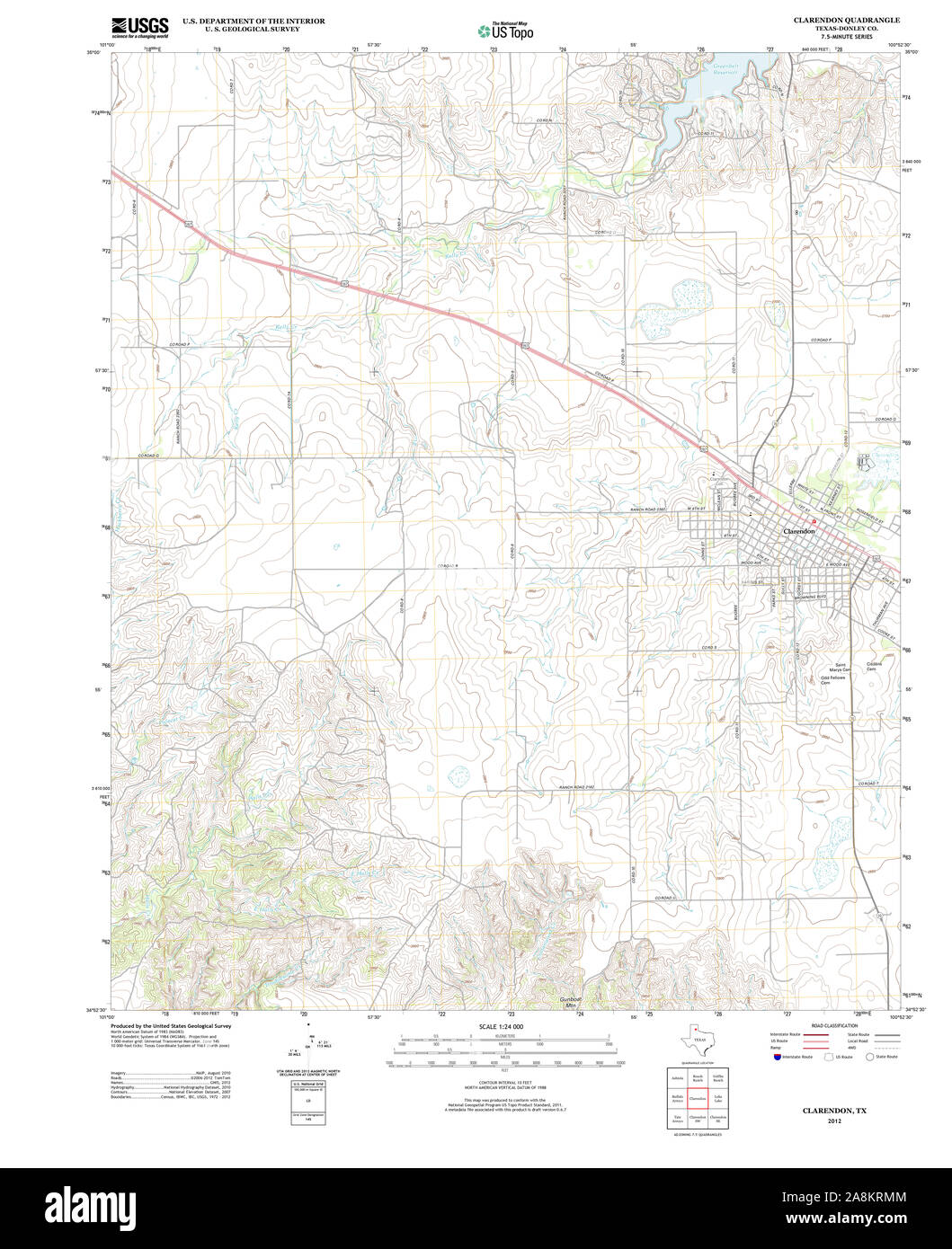 Clarendon texas map Cut Out Stock Images & Pictures Alamy
