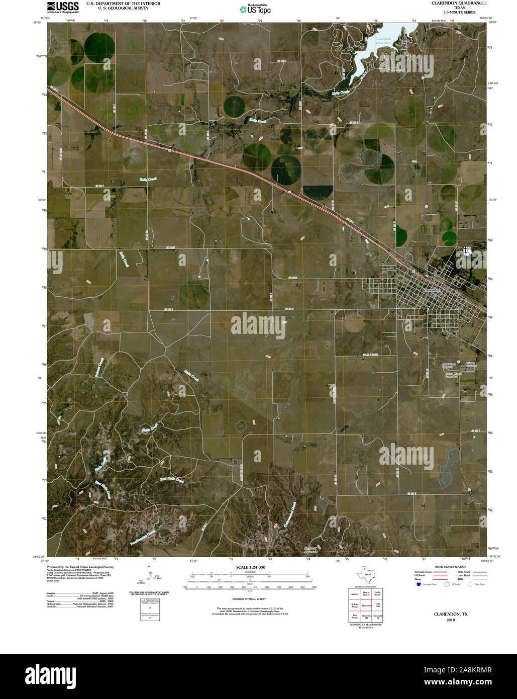 Map of clarendon texas hires stock photography and images Alamy