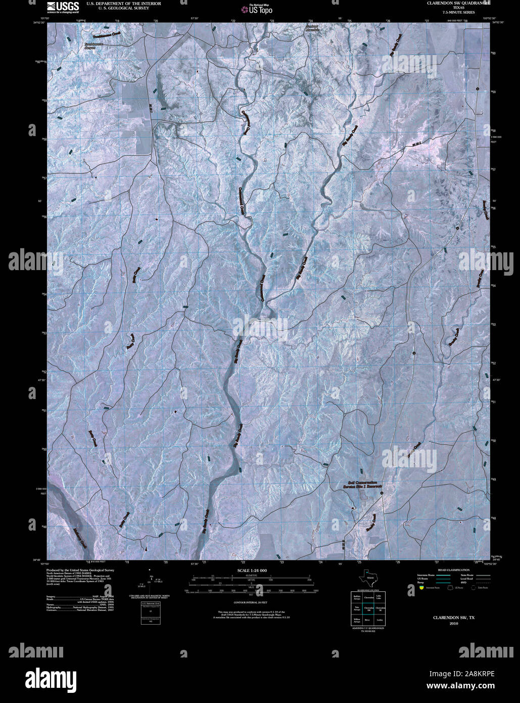 Map of clarendon texas hires stock photography and images Alamy