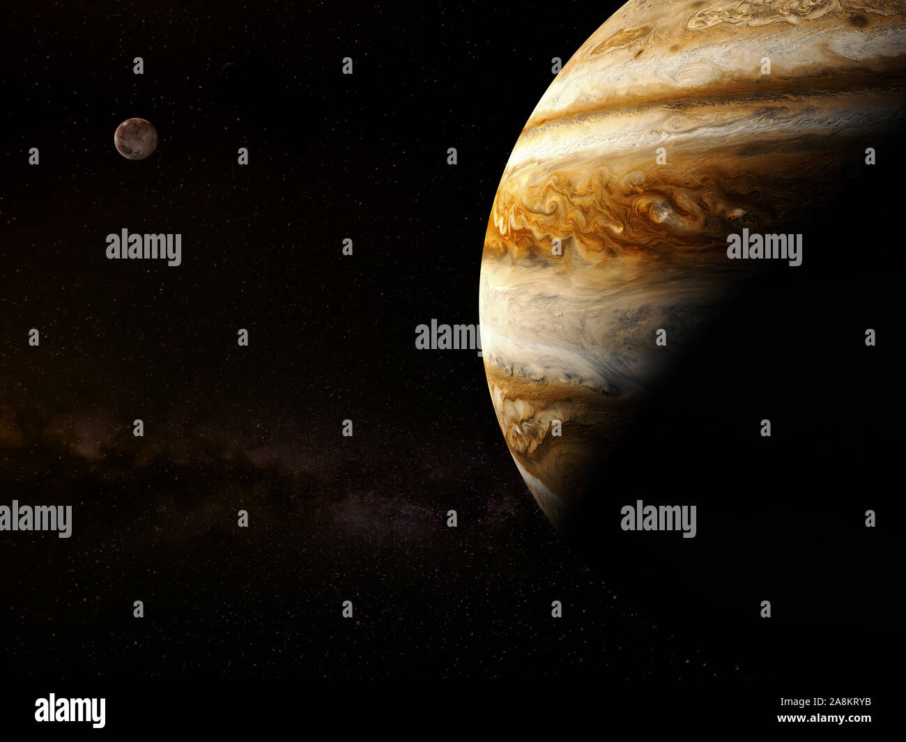 Jupiter High resolution 3D Rendering images presents of the
