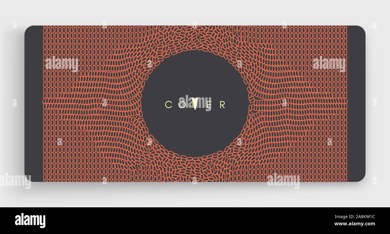 Cover design template. Many small ovals. Abstract background.3d vector illustration. Stock Vector