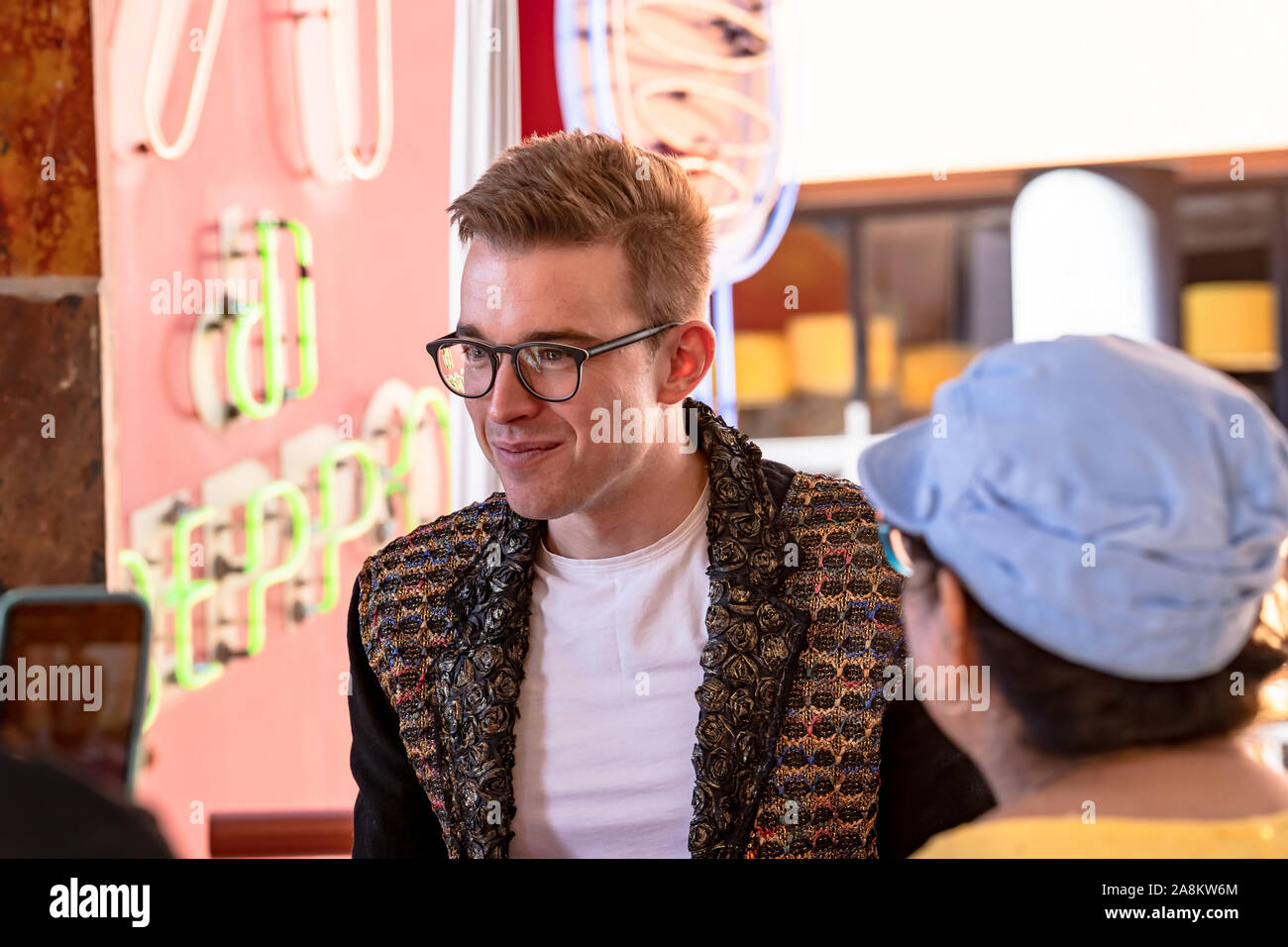 Chandler Massey at Days of our Lives Fan Appreciation Day at Citywalk in Los Angeles, CA on November 9, 2019 Stock Photo