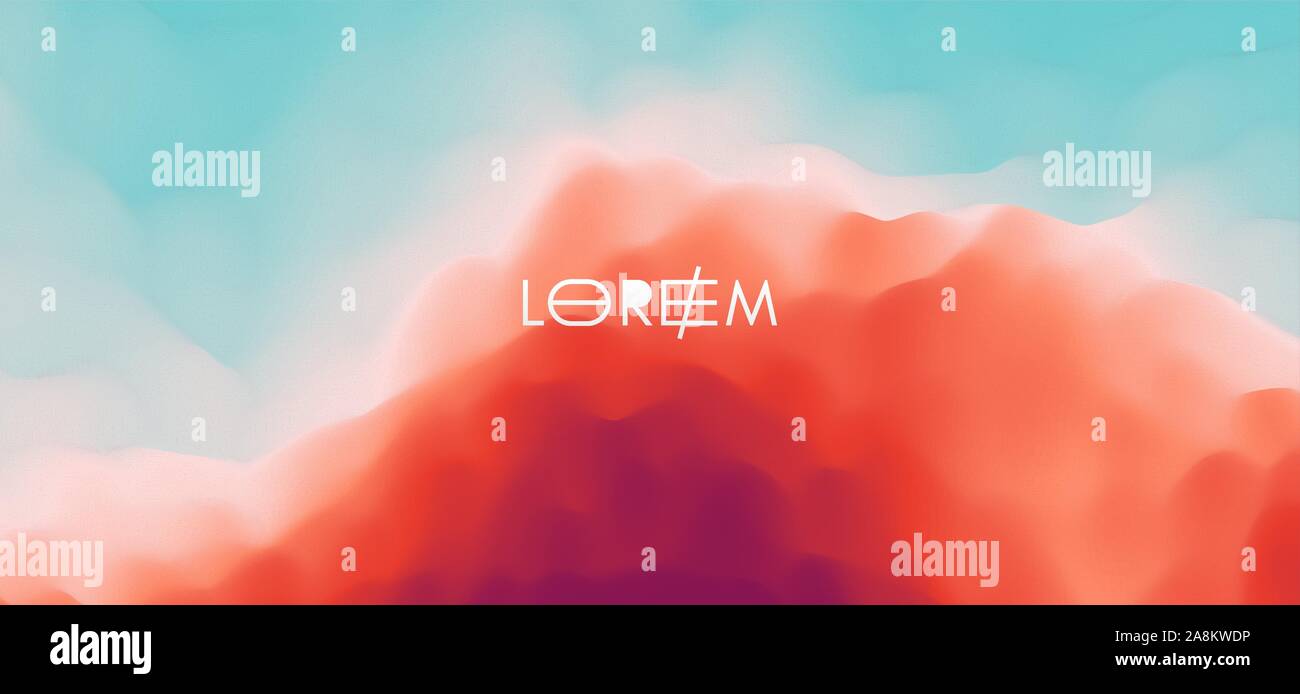 Red sunset. Sky with clouds. Modern pattern. Nature background. Modern pattern. Abstract background. Vector illustration. Stock Vector