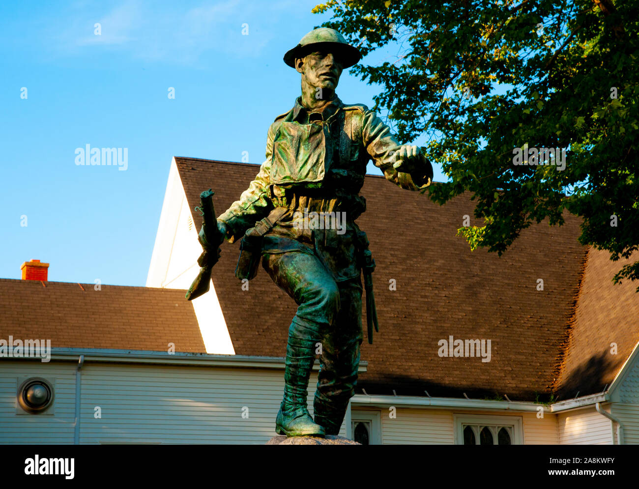 Summerside, Canada - August 9, 2016: World War I memorial commemorates the residents of Prince County who were killed or missing in the Great War Stock Photo