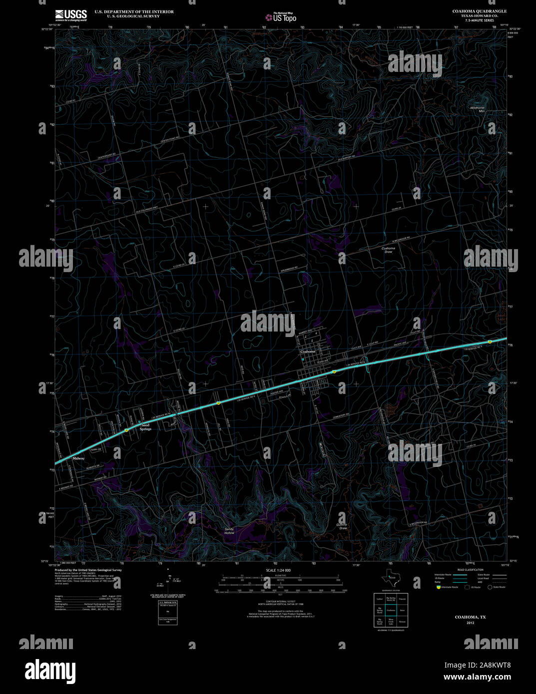 Coahoma texas map hires stock photography and images Alamy