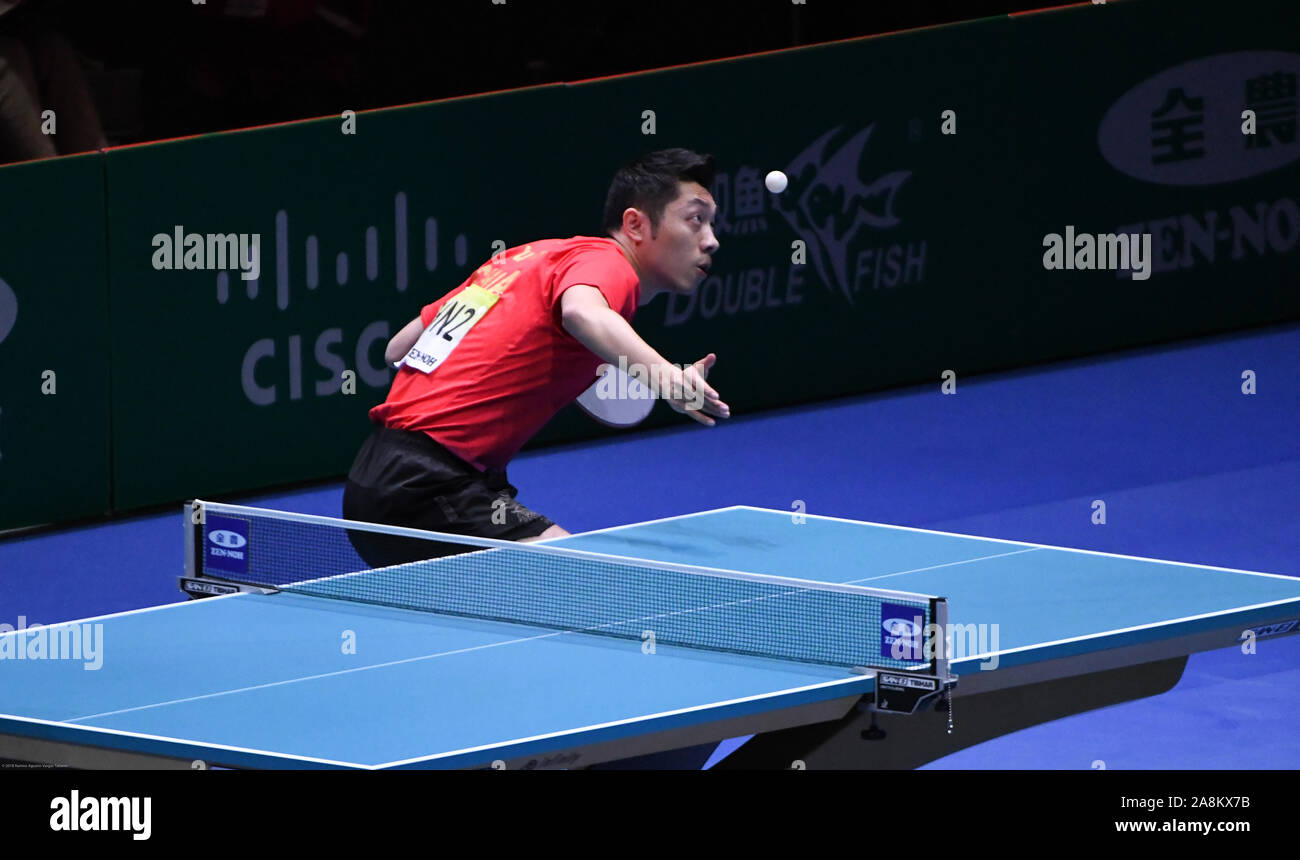 Tokyo, Japan. 9th Nov, 2019. Chinese player Xu Xin during a game at the ITTF Team World Cup Tokyo 2019 Photo taken on Saturday November 9, 2019. Photo by: Ramiro Agustin Vargas Tabares Credit: Ramiro Agustin Vargas Tabares/ZUMA Wire/Alamy Live News Stock Photo