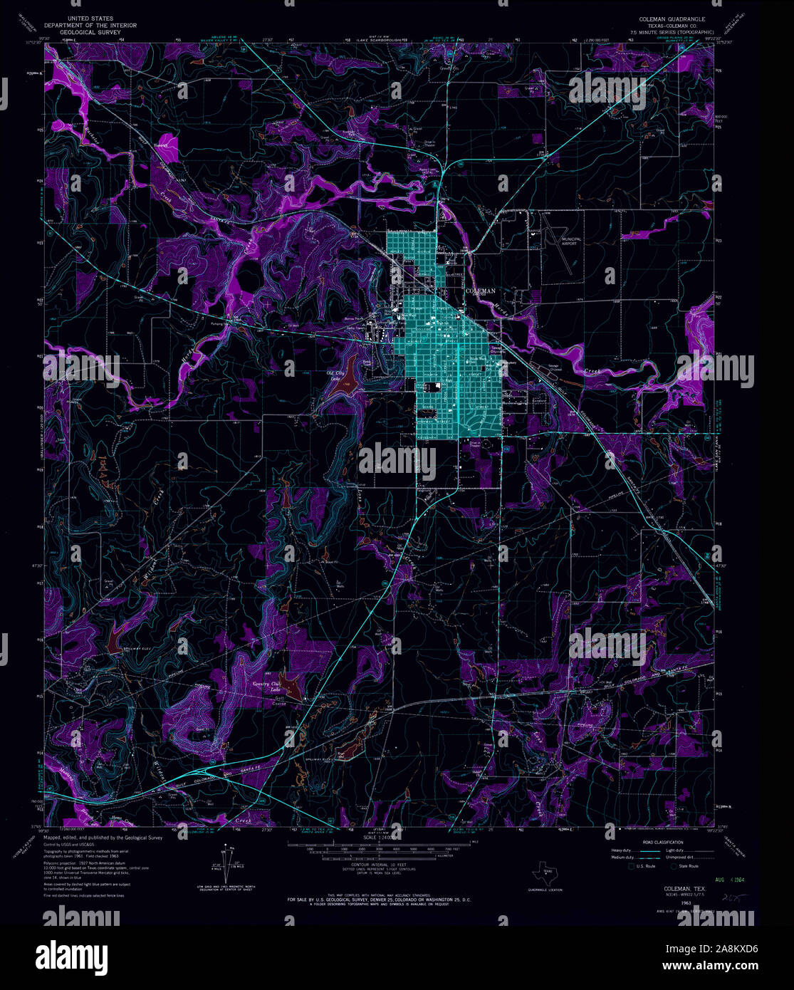 Coleman texas map hires stock photography and images Alamy