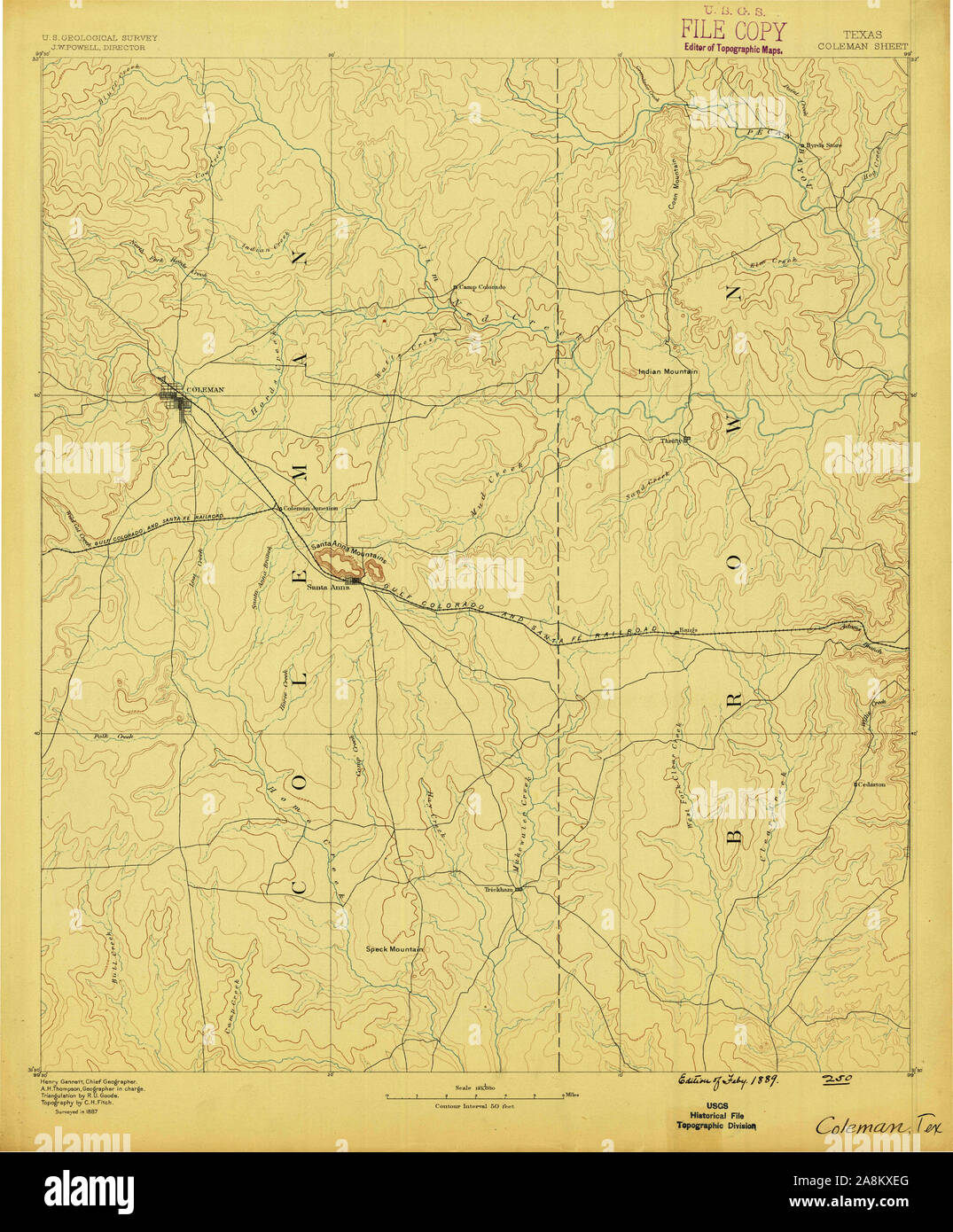 Coleman texas map hires stock photography and images Alamy