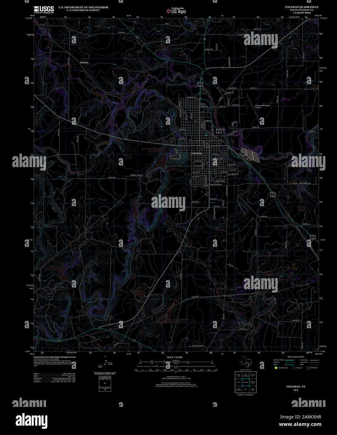 Coleman texas map hires stock photography and images Alamy