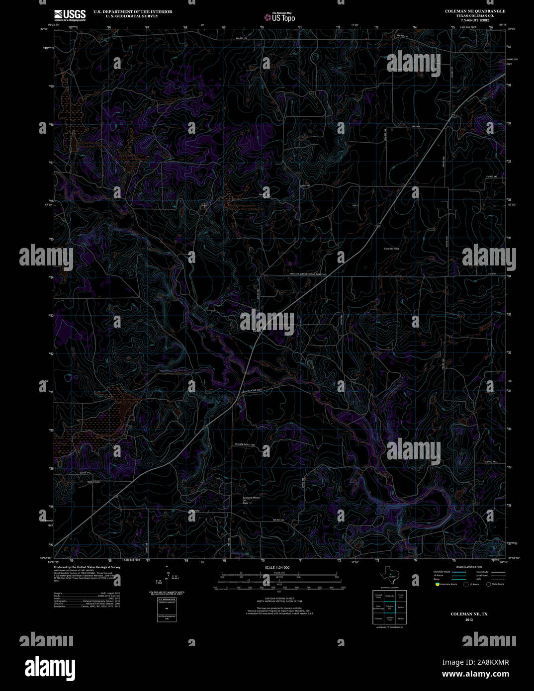 Coleman texas map hires stock photography and images Alamy