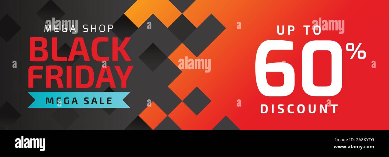 black Friday sale banner Stock Vector