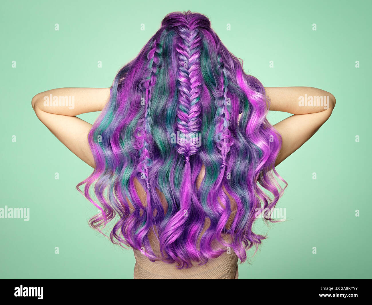 Rainbow Dyed Hair Stock Photos Rainbow Dyed Hair Stock Images