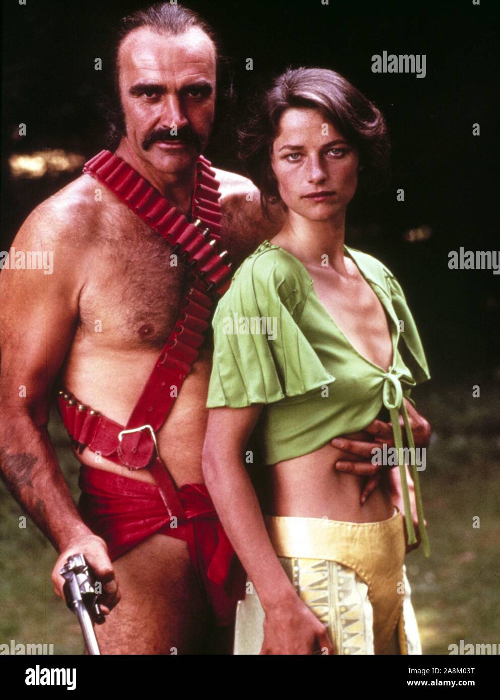 SEAN CONNERY and CHARLOTTE RAMPLING in ZARDOZ (1974), directed by JOHN BOORMAN. Credit: 20TH CENTURY FOX / Album Stock Photo