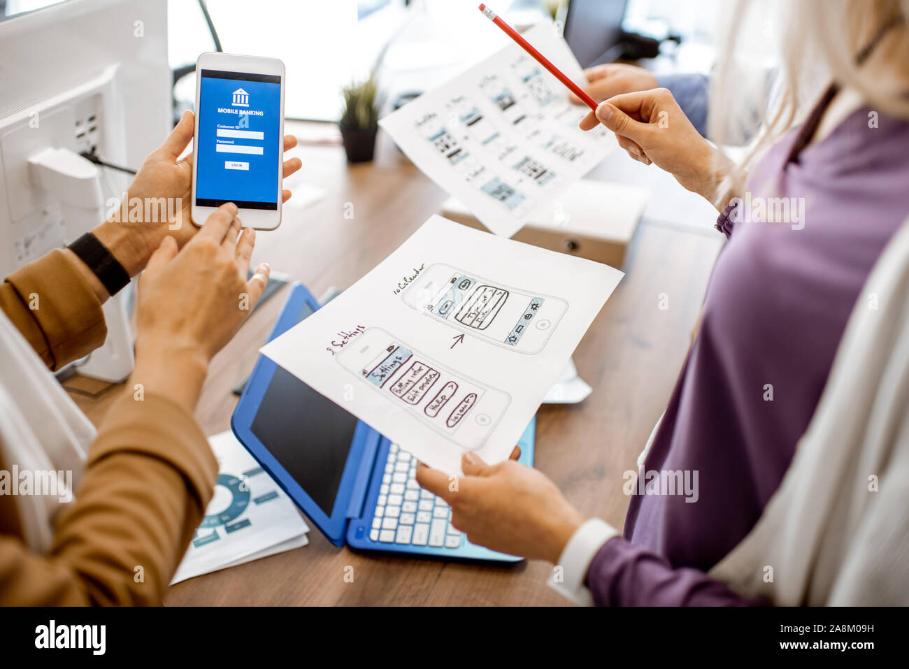 Paper Develop Mobile Application Programming designer hi-res stock photography and images - Alamy