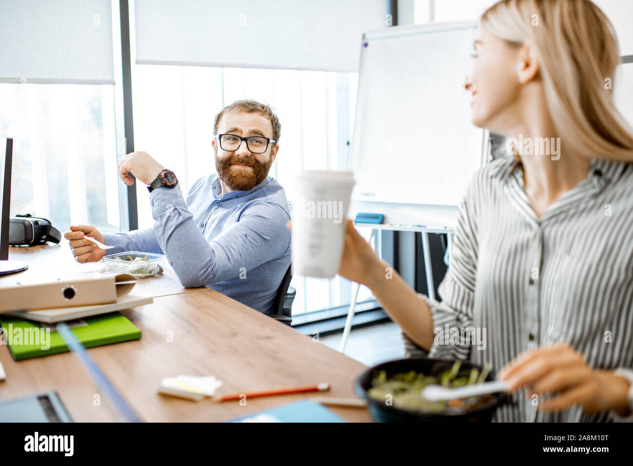 Employees lunch break hires stock photography and images Alamy