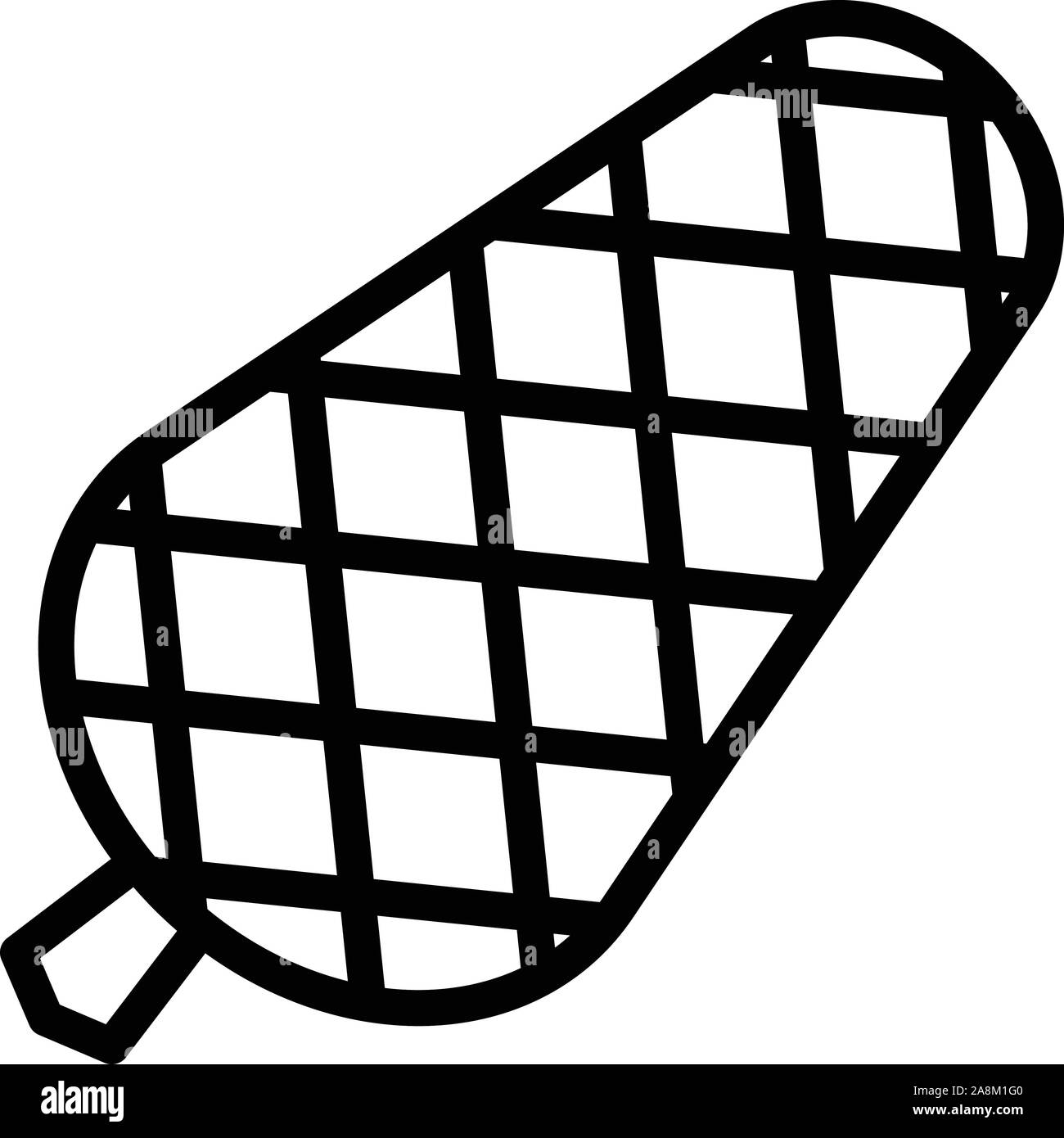 Fir cone icon, outline style Stock Vector