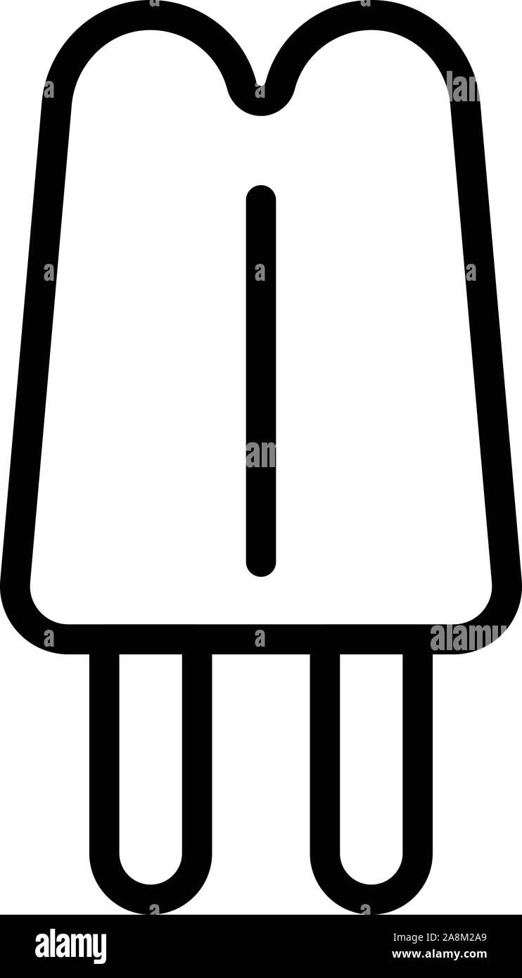 Double stick ice cream icon, outline style Stock Vector Image & Art Alamy