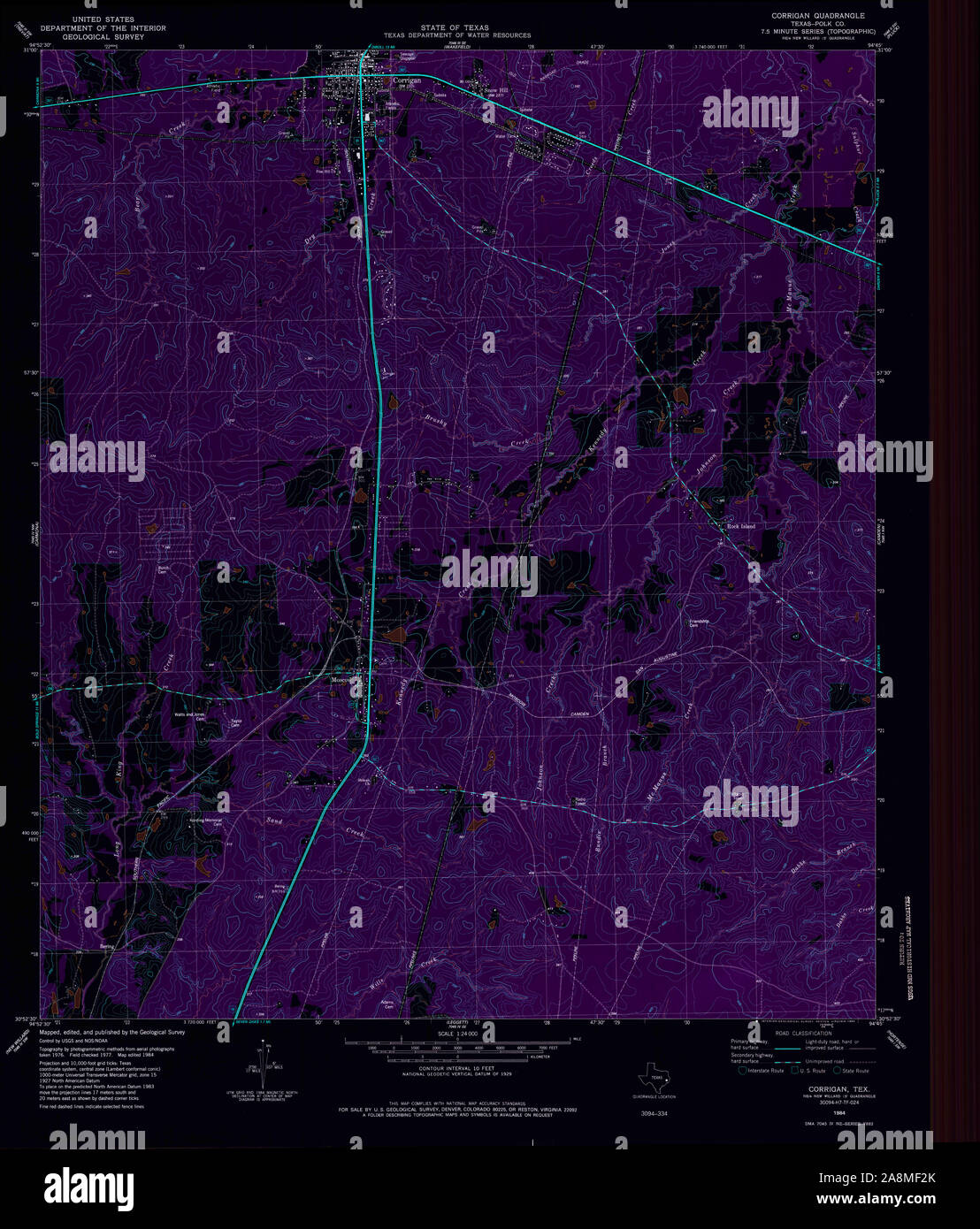 Map of corrigan texas hires stock photography and images Alamy