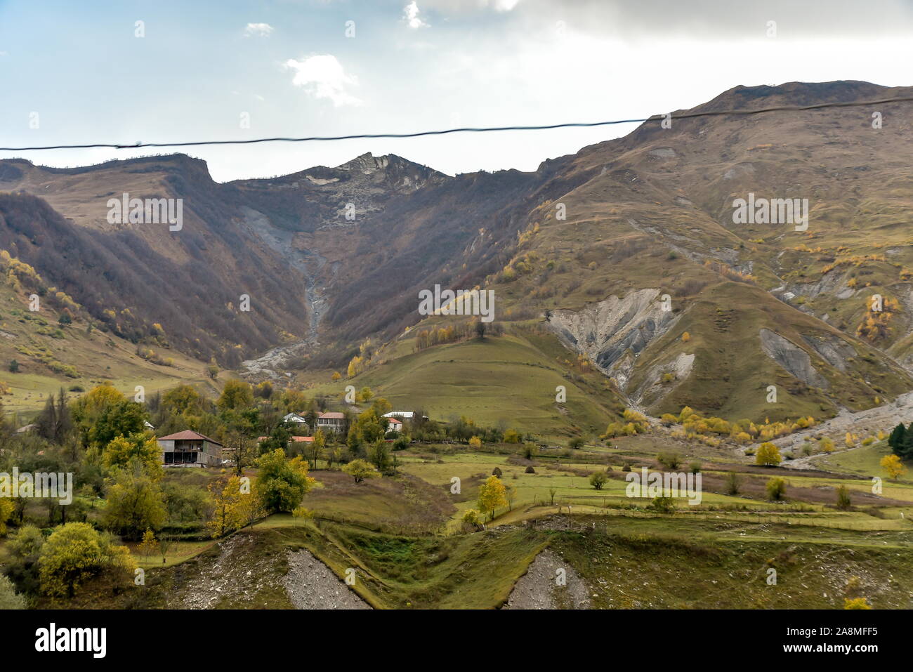 Road and nature view from Tbilisi to Kazbegi by private car , October 19, Republic of Gerogia Stock Photo - Alamy