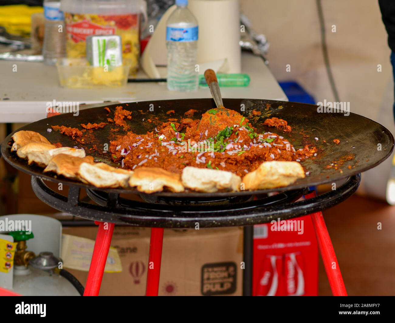 Indian Street Food on Cooking Hot Plate at Wyndham Diwali Indian