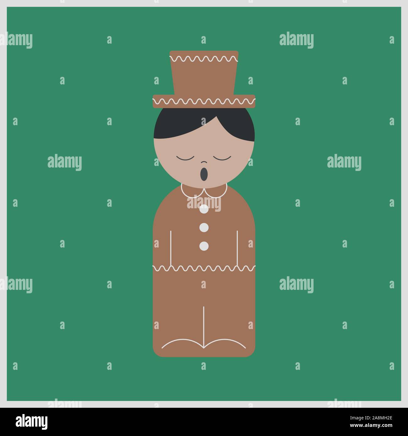 Gingerbread boy at Saint Lucy at Christmas, vector Stock Vector