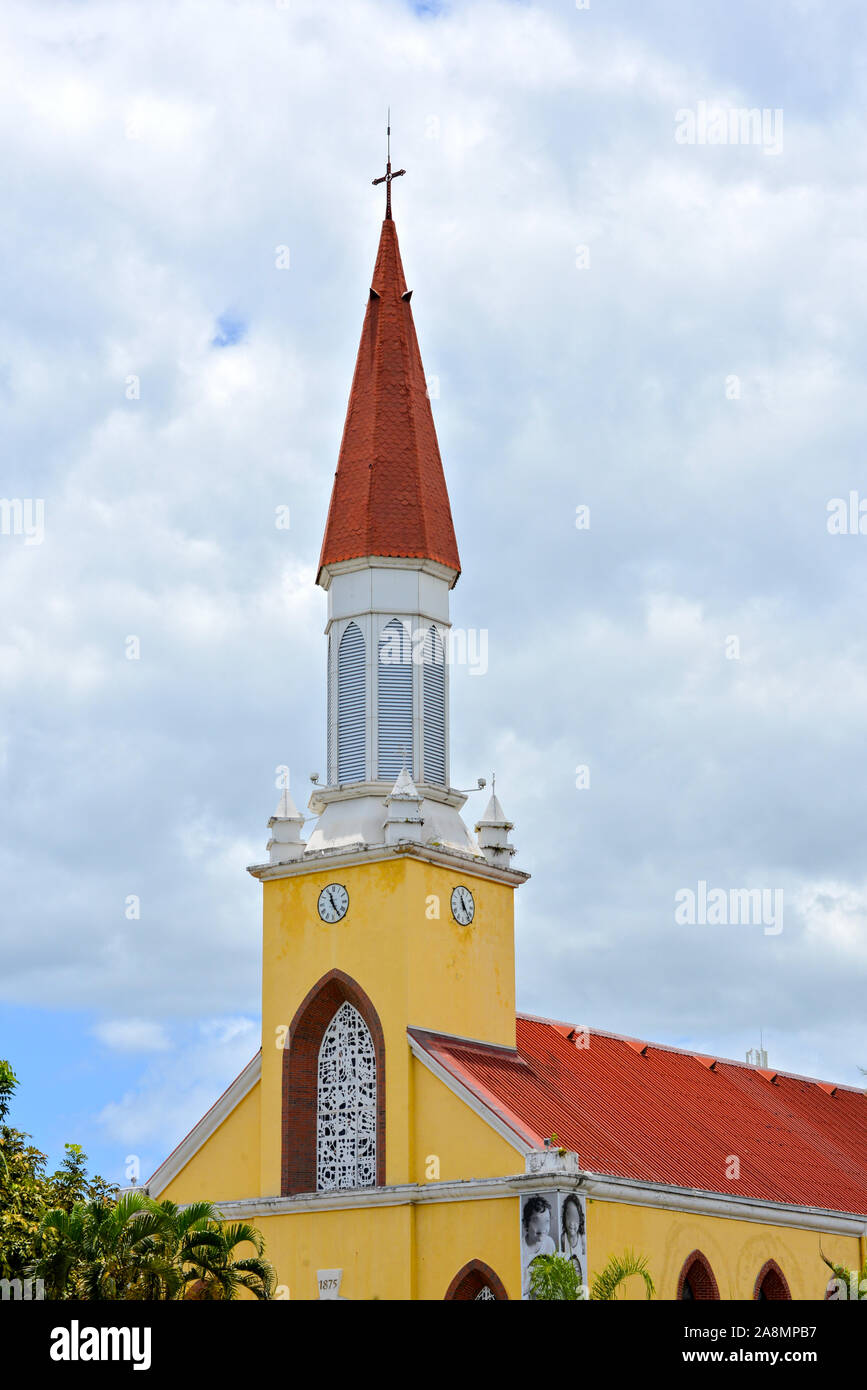 Cathedral Notre-Dame at Papeete, Tahiti Stock Photo