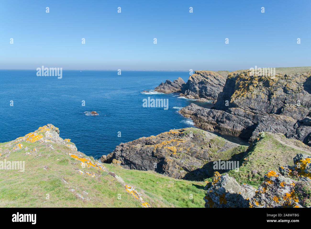Ile de Groix in Brittany, panorama Stock Photo - Alamy