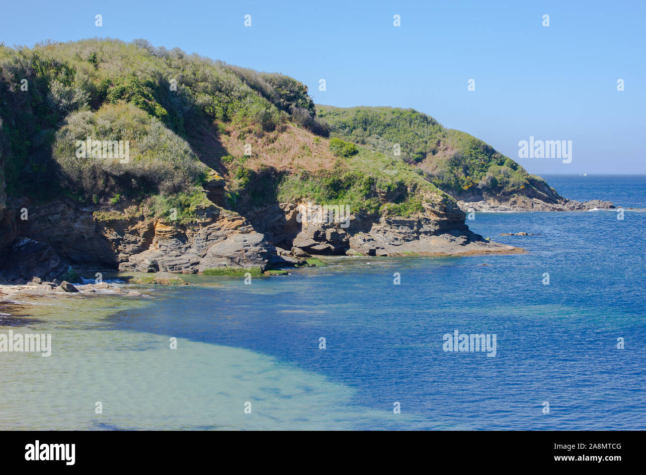 Ile de Groix in Brittany, panorama Stock Photo - Alamy