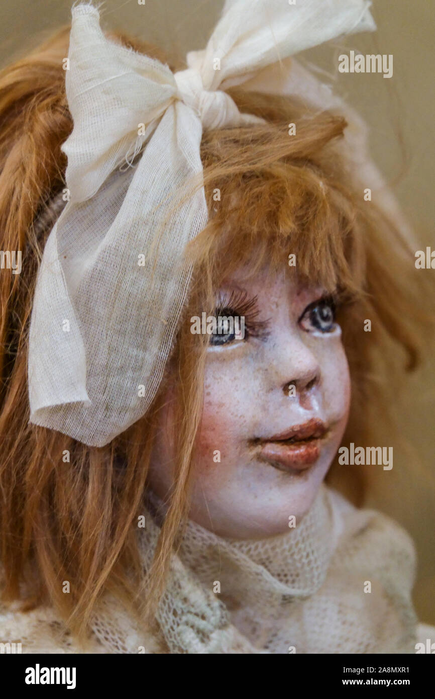 Art doll face portrait Stock Photo