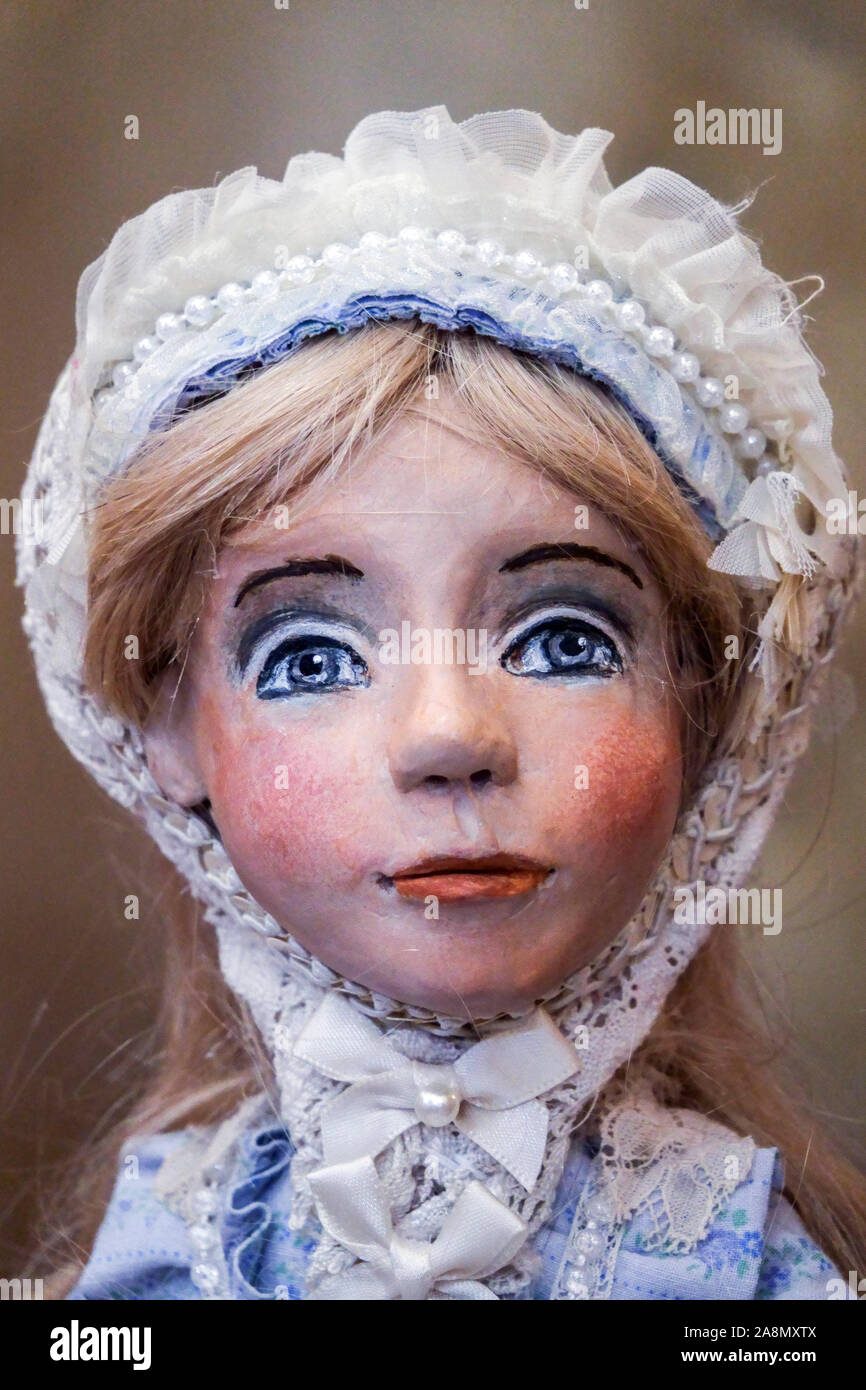Art doll toy doll head Stock Photo