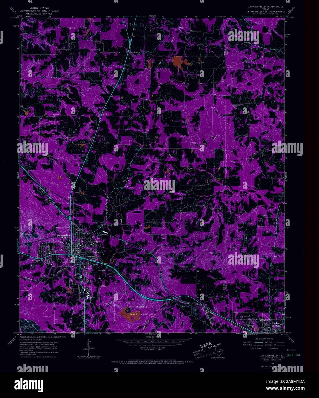 Map of daingerfield hires stock photography and images Alamy