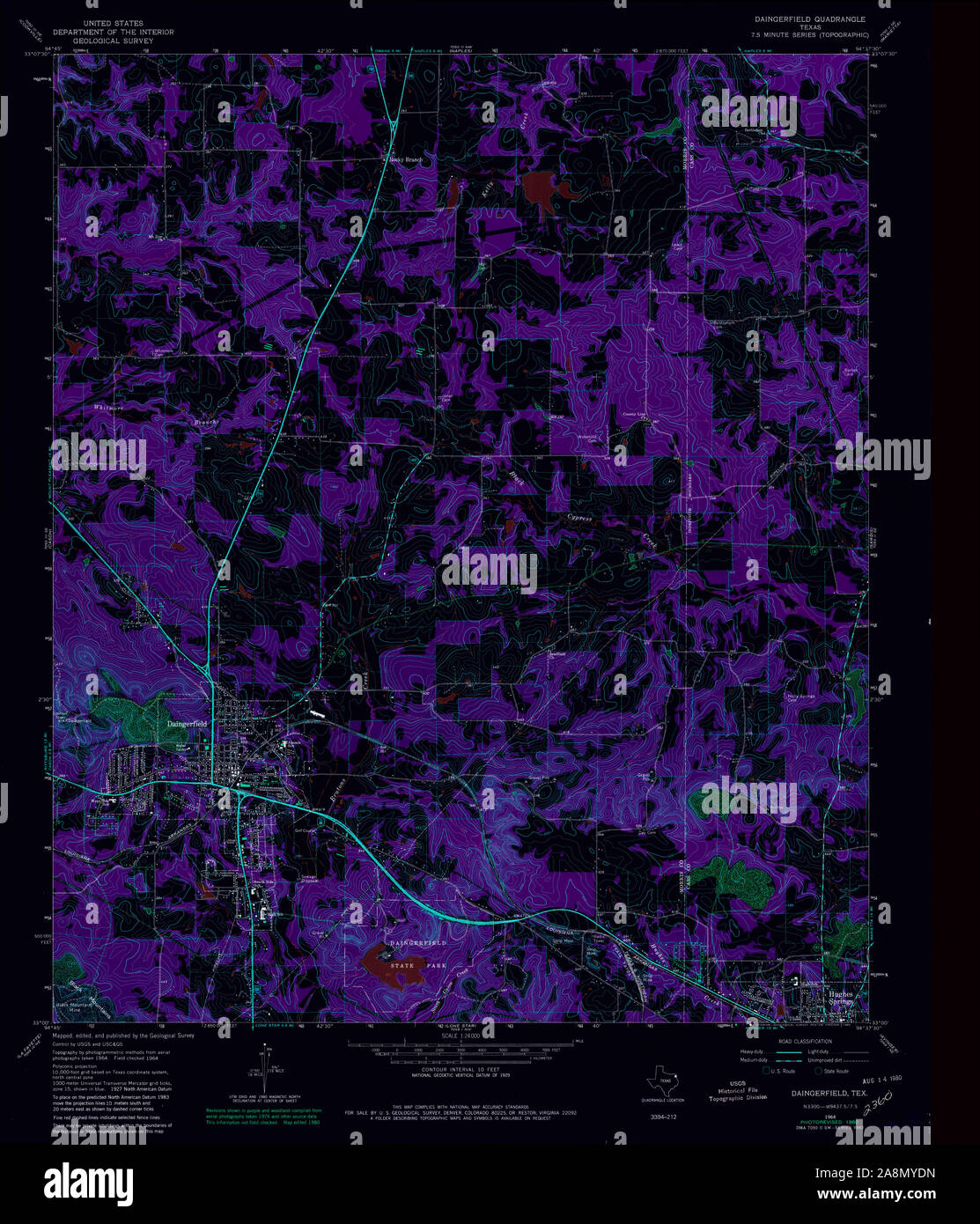 Map of daingerfield hires stock photography and images Alamy