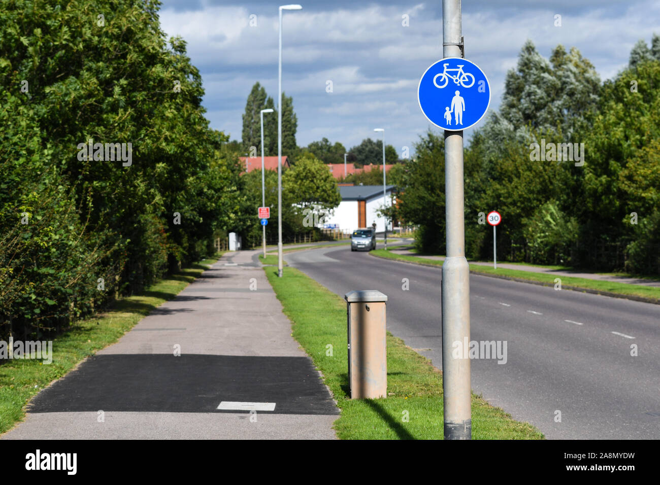 pedestrian and cycle path footpath Stock Photo