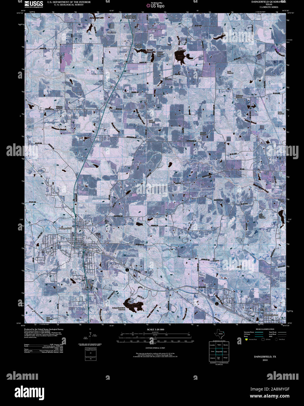 Map of daingerfield hires stock photography and images Alamy