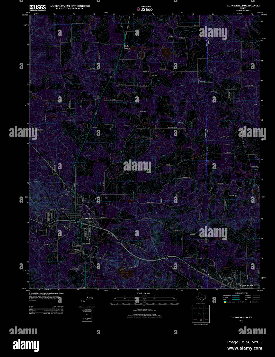 Map of daingerfield hires stock photography and images Alamy